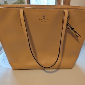 Kate Spade Tan Leather Tote Bag